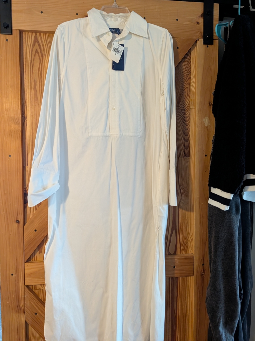 Polo by Ralph Lauren White Long Sleeve Shirt Dress